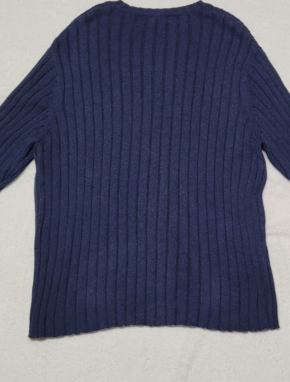 Vintage Y2K Old Navy Blue Wide Ribbed Four Stripe Crewneck Unisex Sweater XL - Picture 5 of 8